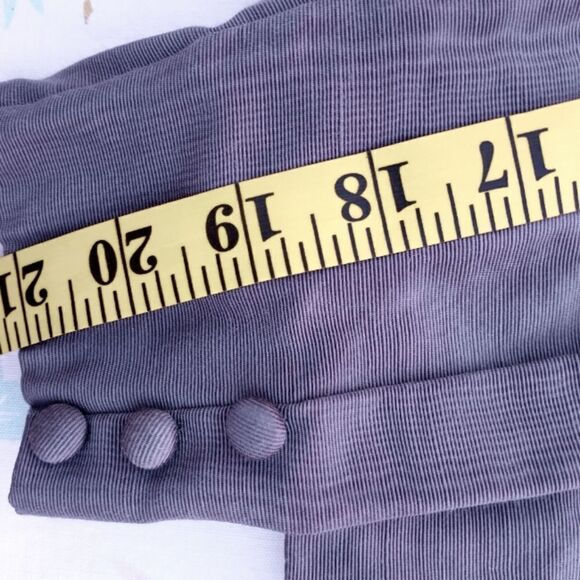 VtgJoEdSophisticates 2Pieces10 StripedGrayR/stones LaceDress& L/SlButton Blazer - Picture 15 of 16